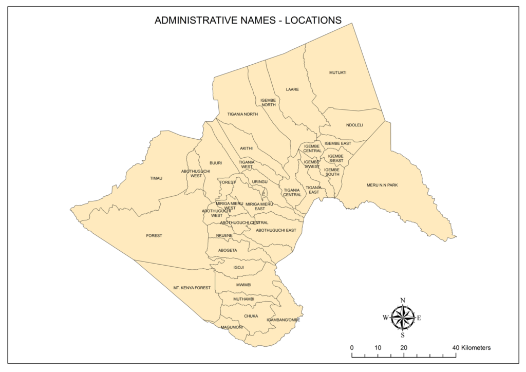 List of Sub Counties in Meru county