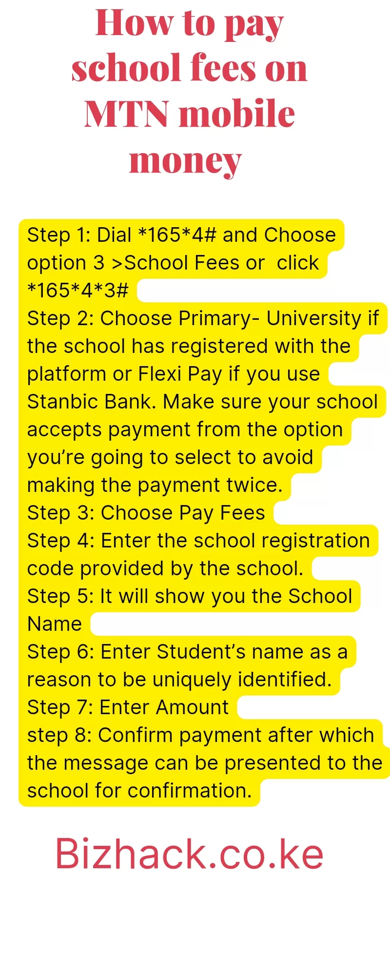 How to Pay School Fees Via MTN Mobile Money