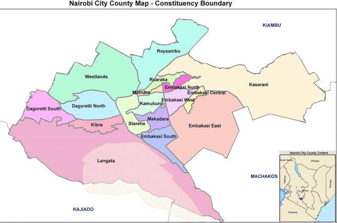 List of Sub Counties in Nairobi County