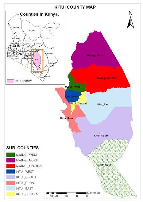 List of Sub Counties in Kitui county
