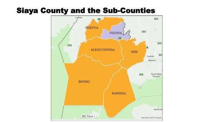 List of Sub Counties in Siaya County