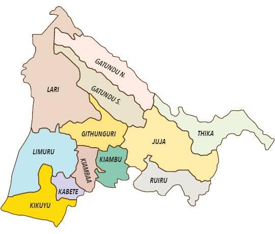 List Sub Counties in Kiambu County